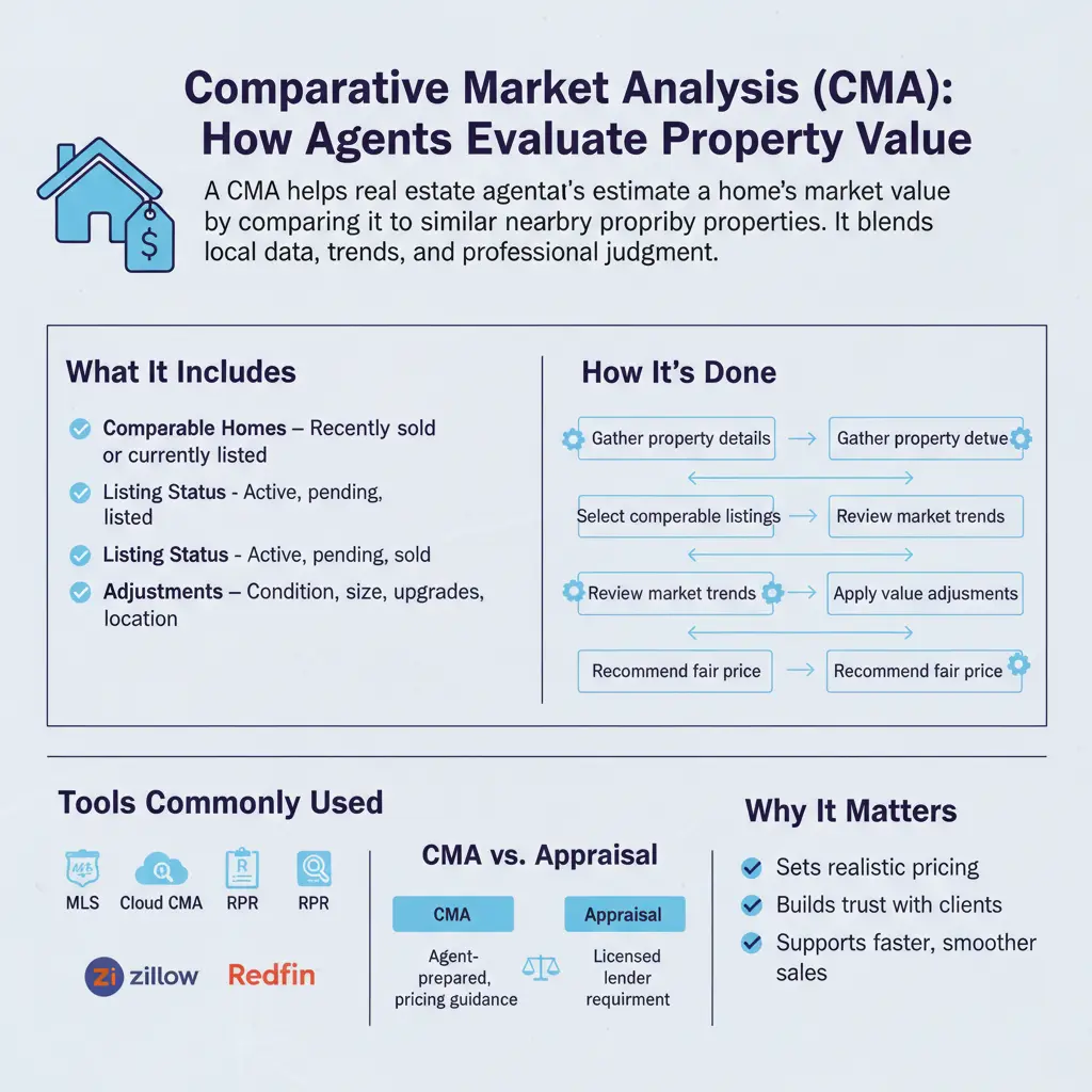 Comparative Market Analysis in Real Estate (infographic)