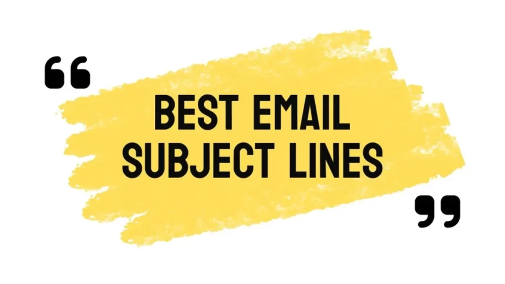 Best Email Subject Lines